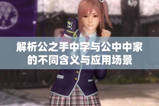 解析公之手中字与公中中家的不同含义与应用场景