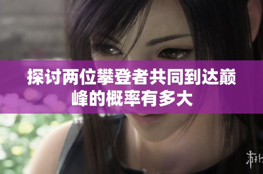 探讨两位攀登者共同到达巅峰的概率有多大