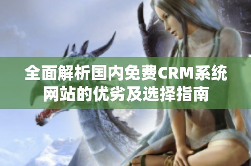 全面解析国内免费CRM系统网站的优劣及选择指南