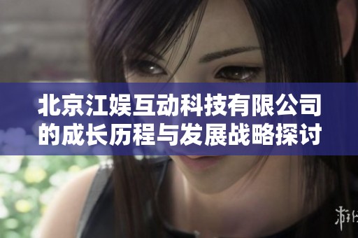 北京江娱互动科技有限公司的成长历程与发展战略探讨