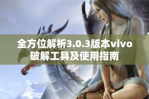 全方位解析3.0.3版本vivo破解工具及使用指南