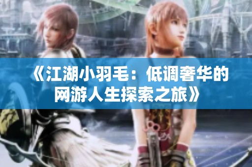 《江湖小羽毛：低调奢华的网游人生探索之旅》