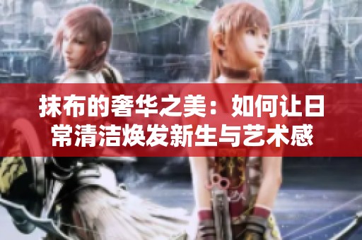 抹布的奢华之美：如何让日常清洁焕发新生与艺术感