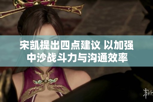 宋凯提出四点建议 以加强中沙战斗力与沟通效率