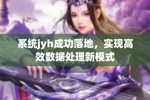 系统jyh成功落地，实现高效数据处理新模式