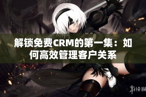 解锁免费CRM的第一集：如何高效管理客户关系