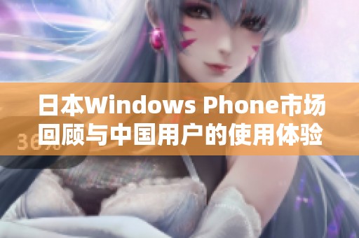 日本Windows Phone市场回顾与中国用户的使用体验分析