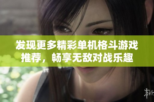 发现更多精彩单机格斗游戏推荐，畅享无敌对战乐趣