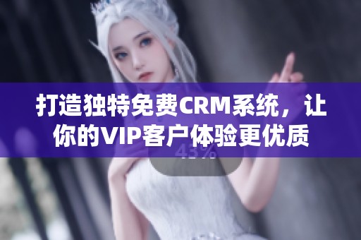 打造独特免费CRM系统，让你的VIP客户体验更优质