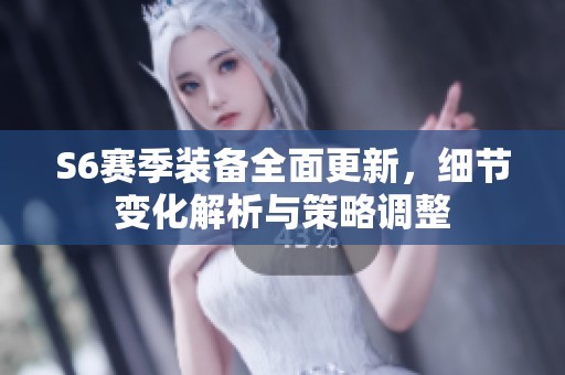 S6赛季装备全面更新，细节变化解析与策略调整