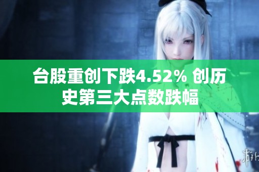 台股重创下跌4.52% 创历史第三大点数跌幅