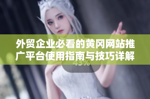 外贸企业必看的黄冈网站推广平台使用指南与技巧详解