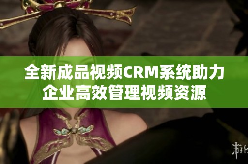 全新成品视频CRM系统助力企业高效管理视频资源