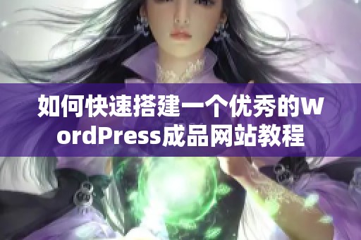如何快速搭建一个优秀的WordPress成品网站教程