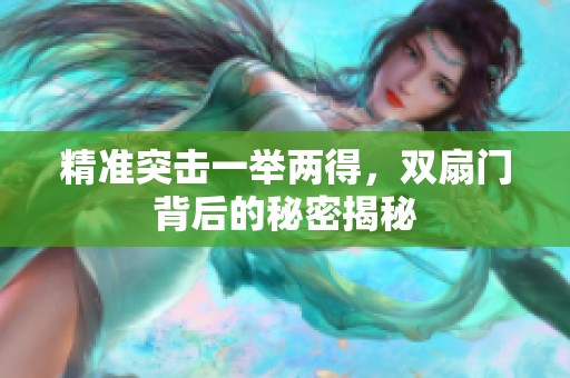 精准突击一举两得，双扇门背后的秘密揭秘