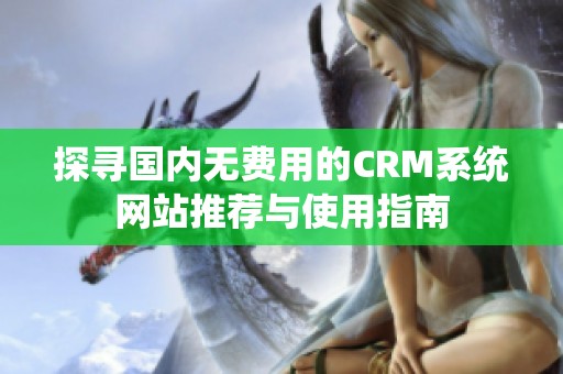 探寻国内无费用的CRM系统网站推荐与使用指南