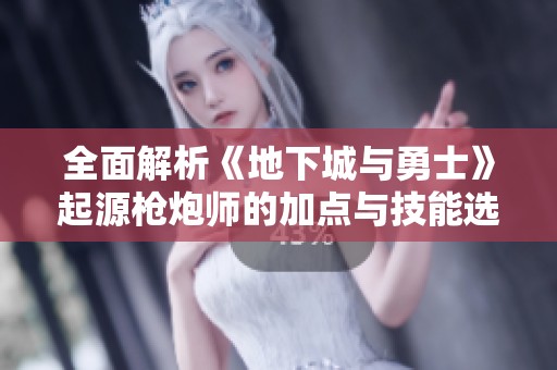 全面解析《地下城与勇士》起源枪炮师的加点与技能选择策略