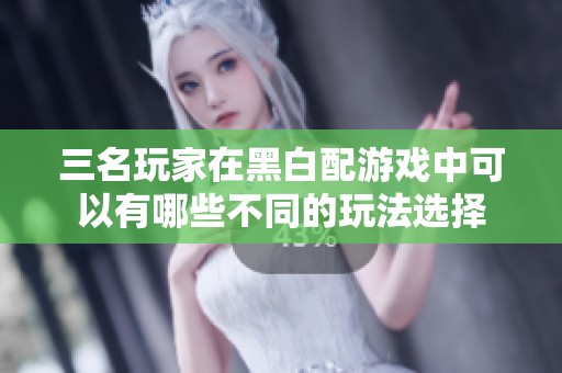 三名玩家在黑白配游戏中可以有哪些不同的玩法选择