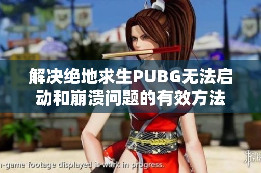 解决绝地求生PUBG无法启动和崩溃问题的有效方法