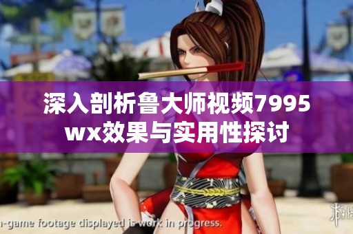 深入剖析鲁大师视频7995wx效果与实用性探讨