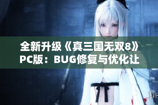 全新升级《真三国无双8》PC版：BUG修复与优化让玩家期待