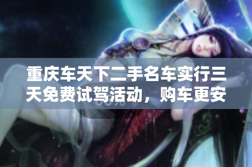 重庆车天下二手名车实行三天免费试驾活动，购车更安心！