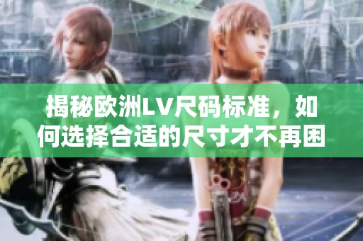 揭秘欧洲LV尺码标准，如何选择合适的尺寸才不再困惑