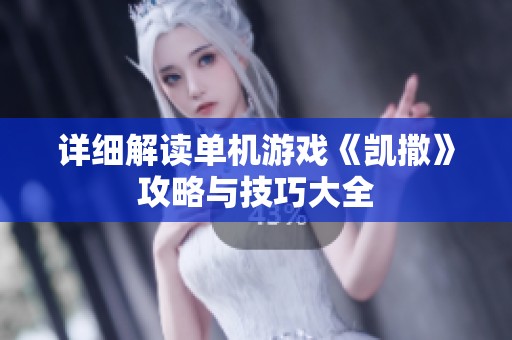 详细解读单机游戏《凯撒》攻略与技巧大全