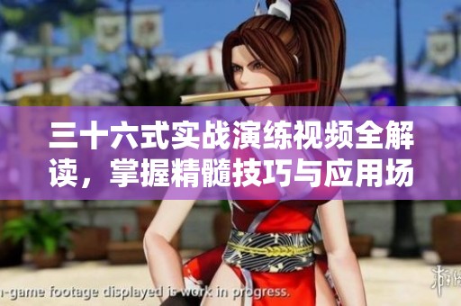 三十六式实战演练视频全解读，掌握精髓技巧与应用场景