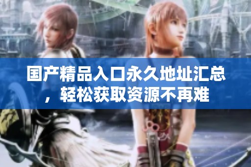 国产精品入口永久地址汇总，轻松获取资源不再难
