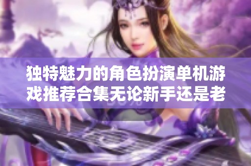 独特魅力的角色扮演单机游戏推荐合集无论新手还是老玩家都能享受