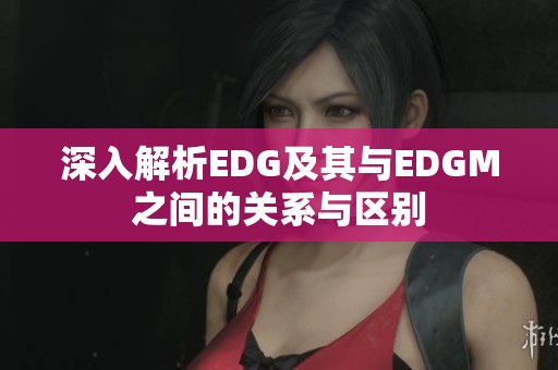 深入解析EDG及其与EDGM之间的关系与区别