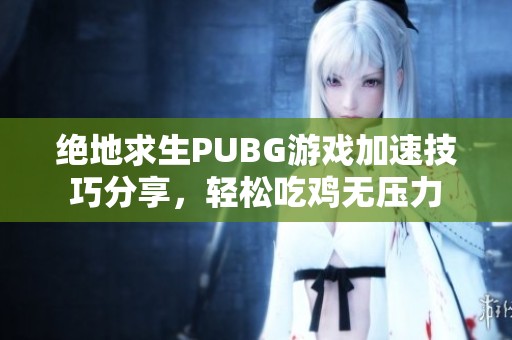 绝地求生PUBG游戏加速技巧分享，轻松吃鸡无压力
