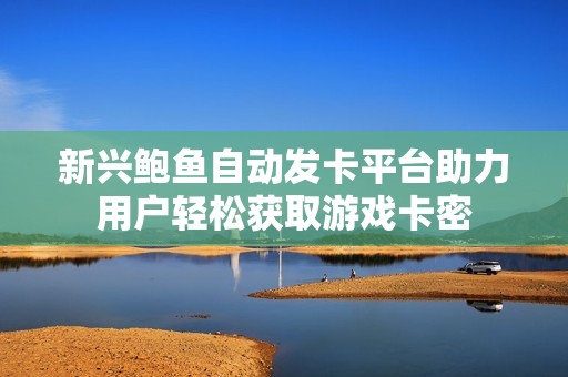 新兴鲍鱼自动发卡平台助力用户轻松获取游戏卡密