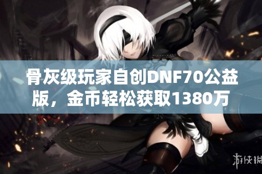 骨灰级玩家自创DNF70公益版，金币轻松获取1380万！