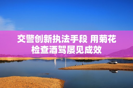 交警创新执法手段 用菊花检查酒驾屡见成效