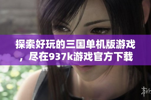 探索好玩的三国单机版游戏，尽在937k游戏官方下载！