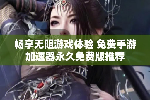 畅享无阻游戏体验 免费手游加速器永久免费版推荐