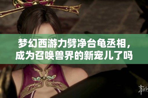 梦幻西游力劈净台龟丞相，成为召唤兽界的新宠儿了吗