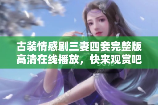 古装情感剧三妻四妾完整版高清在线播放，快来观赏吧！