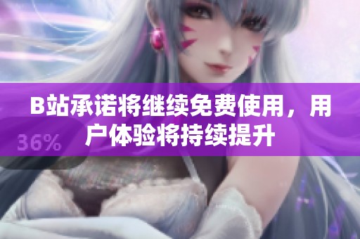 B站承诺将继续免费使用，用户体验将持续提升
