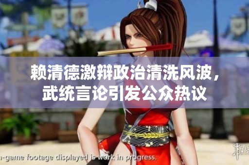 赖清德激辩政治清洗风波，武统言论引发公众热议