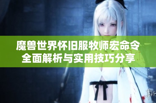 魔兽世界怀旧服牧师宏命令全面解析与实用技巧分享