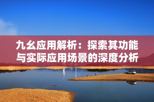 九幺应用解析：探索其功能与实际应用场景的深度分析