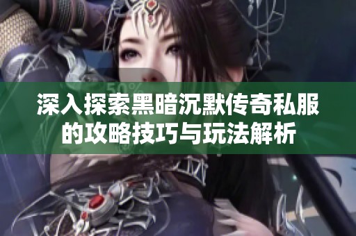 深入探索黑暗沉默传奇私服的攻略技巧与玩法解析