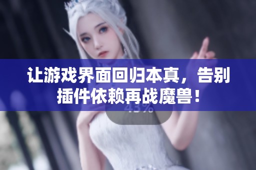 让游戏界面回归本真，告别插件依赖再战魔兽！