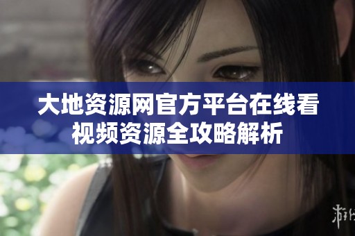大地资源网官方平台在线看视频资源全攻略解析