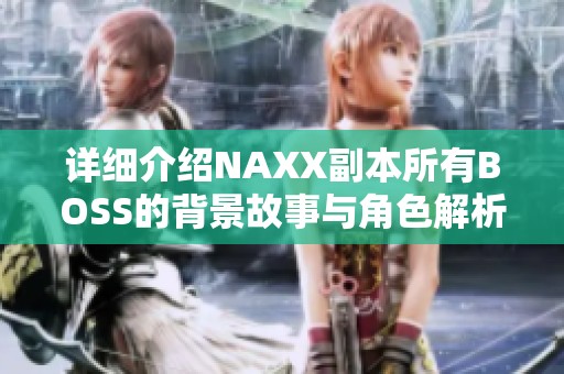详细介绍NAXX副本所有BOSS的背景故事与角色解析