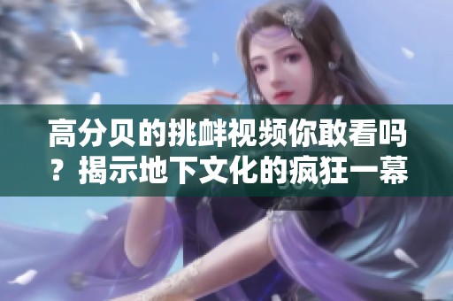 高分贝的挑衅视频你敢看吗？揭示地下文化的疯狂一幕