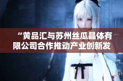 “黄品汇与苏州丝瓜晶体有限公司合作推动产业创新发展”